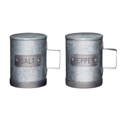 Kitchencraft Galvanised Pepper Shaker with handle 10cm x 7cm