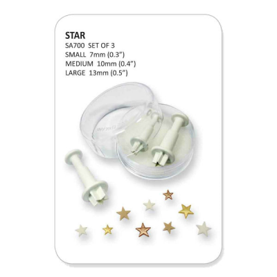S / M / L Star Plunger Cutters (Pack 3)