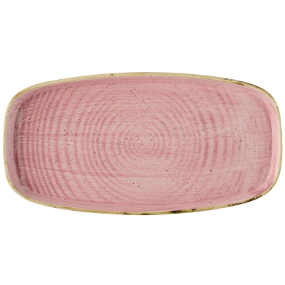 Churchill Stonecast Petal Pink Oblong Chefs Plates 11.63x5.88" (Pack 6)