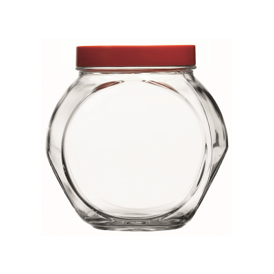 Bella Glass Jar Medium with Red Lid 1.5 Litre