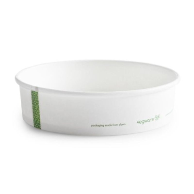 Bon Appetit Vegware 26oz PLA-lined paper food bowl