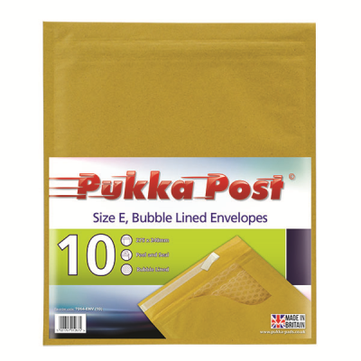 Bubble Lined Envelope Peel & Seal Size E (Pack 10)
