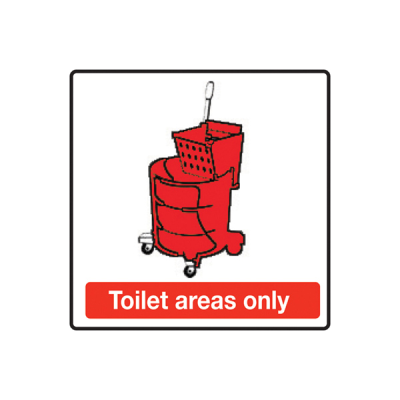 Self Adhesive Toilet Areas Only Sign