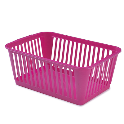 Whitefurze Plastic Handy Basket 37cm Pink