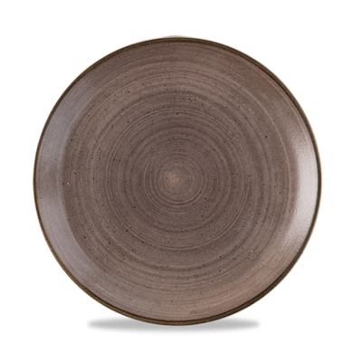 Churchill Stonecast Raw Brown Evolve Coupe Plate 11.25"