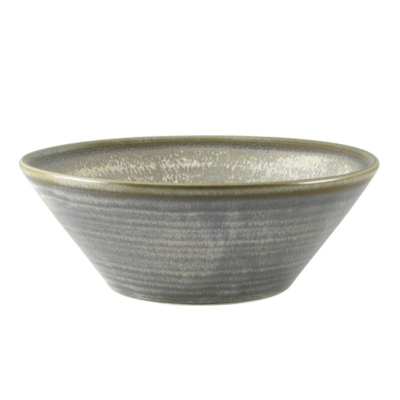 Genware Terra Porcelain Matt Grey Conical Bowl 16cm