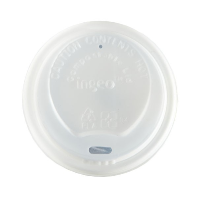 Compostable Domed Sip-thru Lid to fit 8oz Cup (Pack 100) [1000]