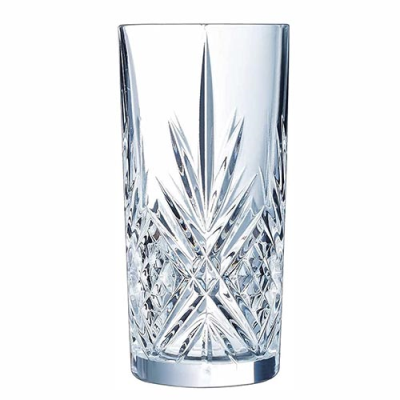 Arcoroc Broadway Crystal Cut Hiball Glass 16oz / 450ml