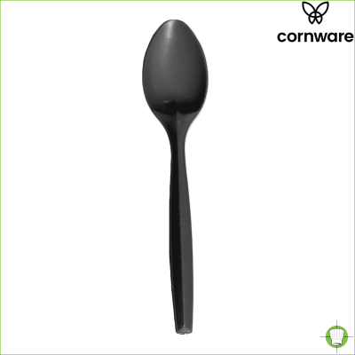 Cornware Biodegradeable Spoon 7" Black (Pack 50)