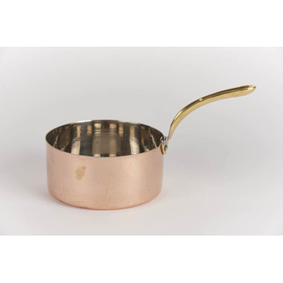 Copper Steel Sauce Pan with Brass Handle 13(w) x 6(h)cm