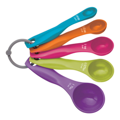 Colourworks 5 Piece Measuring Spoon Set Assorted Colours