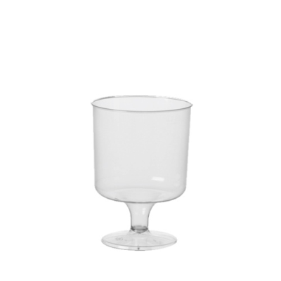Clear Plastic Stemmed Red Wine Glass 200ml 7.2x10cm (Pack 10)