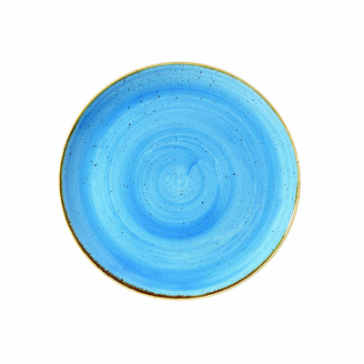 Churchil Stonecast Cornflower Blue Round Evolve Plate 12"