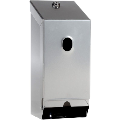 C21 Silver Metal Dual Toilet Roll Dispenser