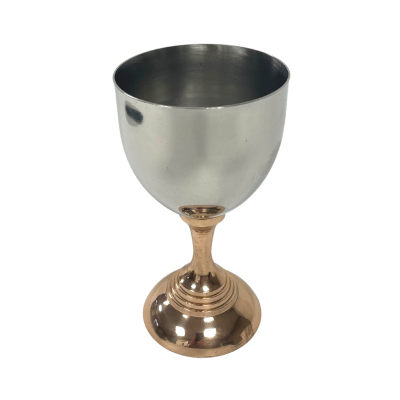 Steel Goblet with Copper Base 8cm (d) 14.5cm (h)