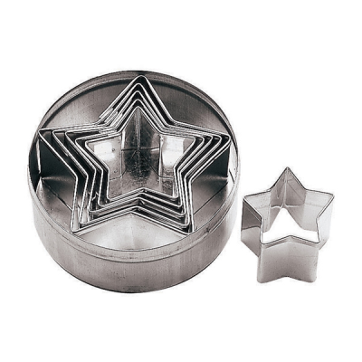 Pastry Cutters Stainless Steel 10 x 3cm Set of 6 Stars