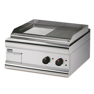 Lincat GS6/TR/E Griddle Steel Plate Half Ribbed Dual Zone 5.6 kW