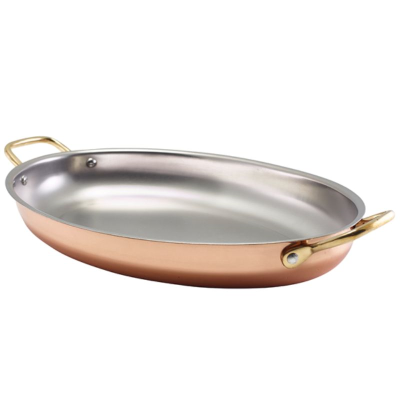 Copper Plated Oval Dish 34 x 23cm