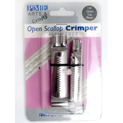 Open Scallop Plain Crimper 1/2 3/4 (Pack 2)
