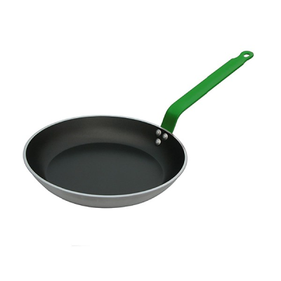De Buyer Induction Non-stick Fry Pan, Green Iron Handle, 28cm