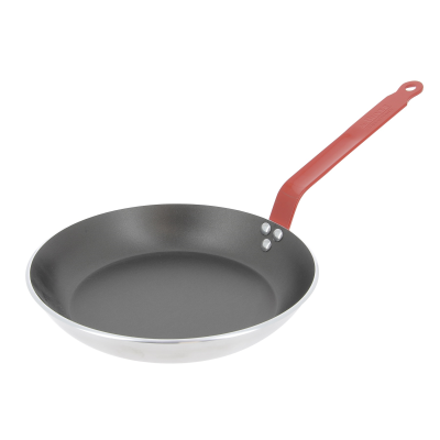 De Buyer Non-stick Fry Pan, Red Iron Handle, 24cm