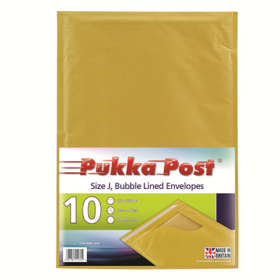 Bubble Lined Envelope Peel & Seal Size J (Pack 10)