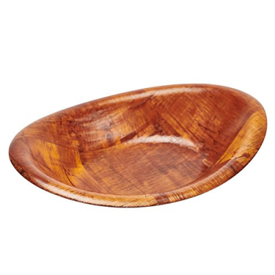 Wooden Oval Serving Bowl 8" x 6"