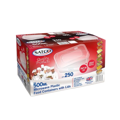 Satco 500ml Container & Lid (Pack 250)