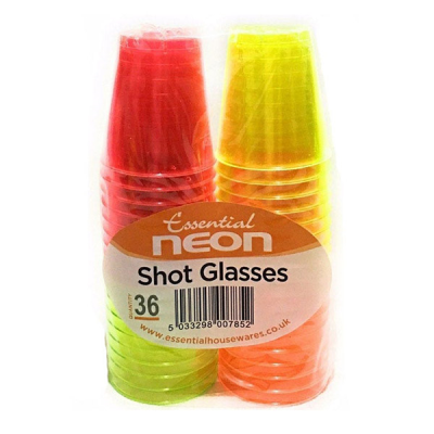 Disposable Plastic Neon Sampling Shot Glass 1oz / 3cl (Pack 36)