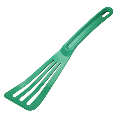 Mercer Culinary Hell's Tools Slotted Spatula 12"x3.5" Green
