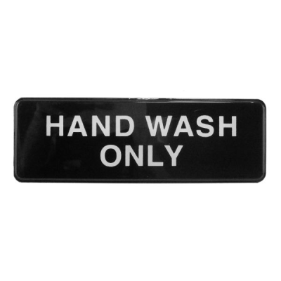 DBL Sign Hand Wash Only 3"x9"