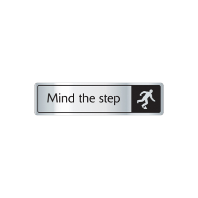 Door Sign Mind the Step with Symbol