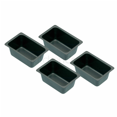 KitchenCraft Set of 4 Non-Stick Mini Loaf Tins 7x4.5cm (Pack4)