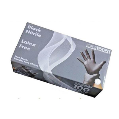 Nitrile Gloves in Black Medium (Pack 100)