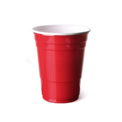 Disposable Red Plastic Party Cups 16oz (Pack 50)