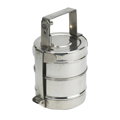 Stainless Steel Tiffin 9" with 2 Containers of 500ml