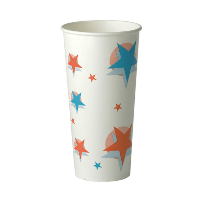 Star/Ball Design Cold Drink Paper Cup 22oz (Pack 50) [1000]