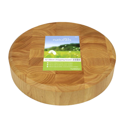 Naturals Wooden Round End Grain Board 30cm