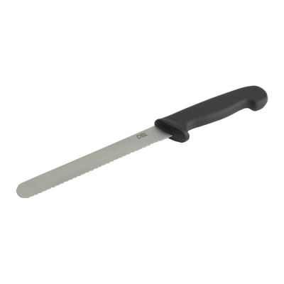 Colour Coded 8" Bread Knife Black