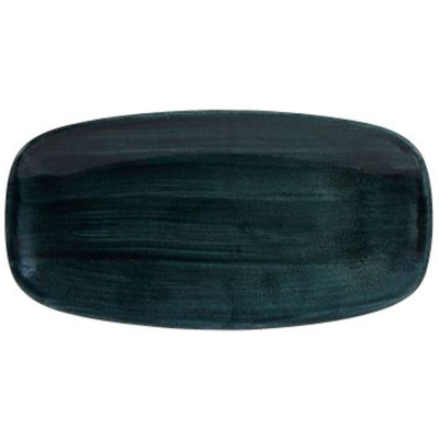 Churchill Stonecast Patina Rustic Teal Chefs Oblong Plate 11.75x6" (Pack 12)