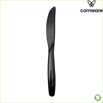 Cornware Biodegradeable Knife 8" Black (Pack 50)