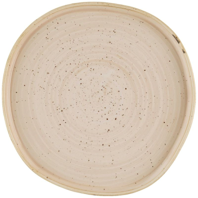 Churchill Stonecast Nutmeg Cream Organic Walled Plate 10.5" (Pack 6)