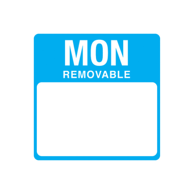 Day of the Week Removable Label Monday