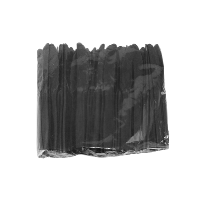Black Plastic Disposable Knives (Pack 100)