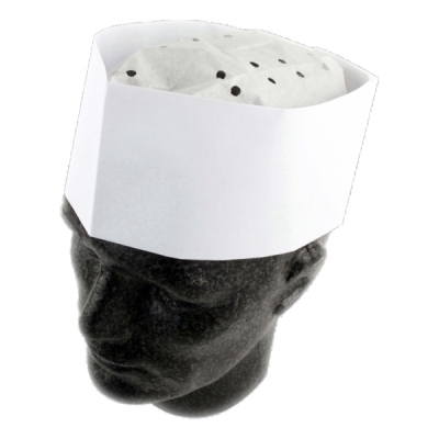 Paper Forage Hats White Disposable Catering Chef Hat Adjustable in Packs of 100 