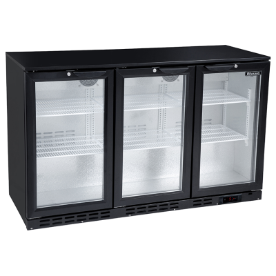 Blizzard BAR3 Triple Door Black Bottle Cooler 1355mm wide (293 Bottles)