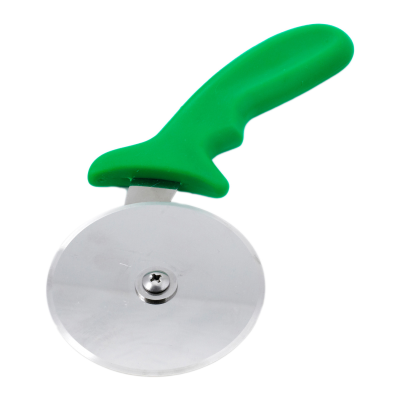 Green Handle Pizza Cutter with 4" Wheel