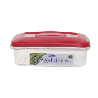 Whitefurze 0.8 Litre Food Storage Box With Red Lid