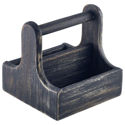 Black Wooden Table Caddy Small