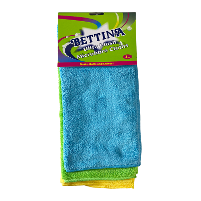 Bettina 3pc Ultra Plush Microfibre Cloths